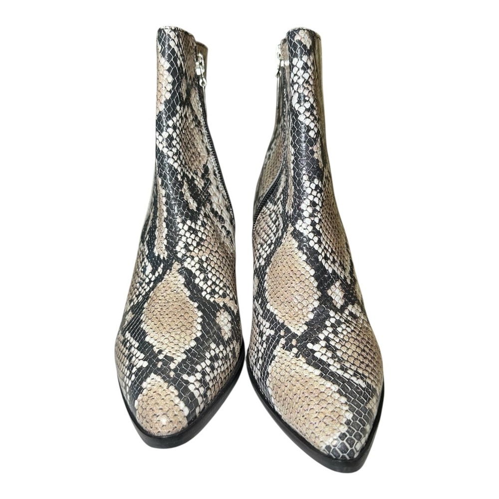 Kaanas Snakeskin Pattern Ankle Boots - Picture 5 of 9